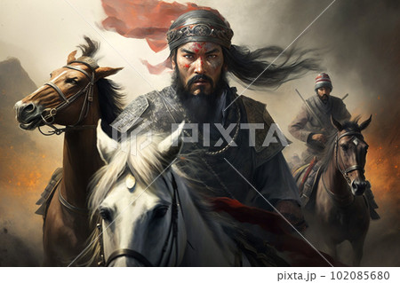 三国志の武士のイメージ:AI生成画像 三国志の武士のイメージ:AI生成画像 102085680