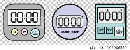 Illustration of a kitchen timer used to measure cooking time in the kitchen 102086322