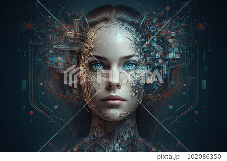 人工知能(AI)のイメージ:AI生成画像 人工知能(AI)のイメージ:AI生成画像 102086350