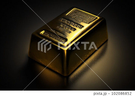 金のインゴットのイメージ:AI生成画像 金のインゴットのイメージ:AI生成画像 102086852