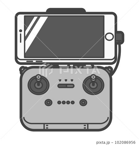 プロポ・ドローンの操縦用コントローラー スマートフォン型 プロポ・ドローンの操縦用コントローラー スマートフォン型 102086956