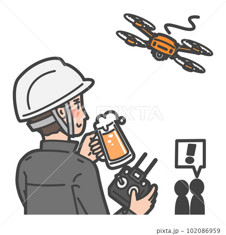飲酒・航空法違反のドローンパイロット 飲酒・航空法違反のドローンパイロット 102086959