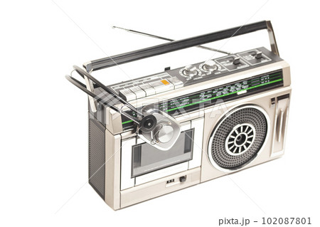 Retro ghetto radio boom box cassette recorder from 80s.. 102087801