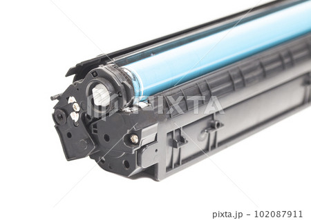 Cartridge for laser printer isolated on white background 102087911