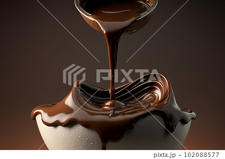溶けたチョコレートイメージ：AI生成画像 102088577