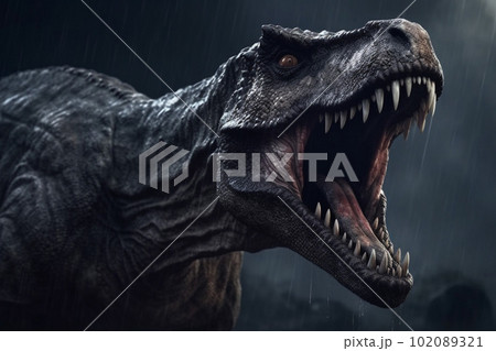 ティラノサウルスの顔：AI生成画像 102089321