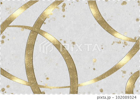 Japanese style white background material mainly with curved decoration using gold brushes 102089324