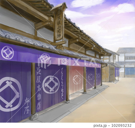 江戸の呉服店・日中 102093232