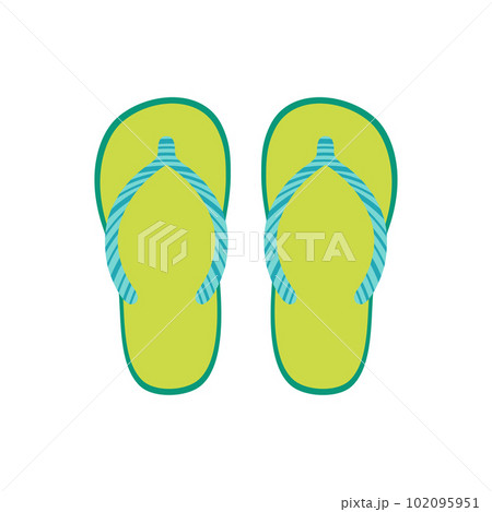 flip flop isolated on white background, beach shoes flip flop isolated on white background, beach shoes 102095951