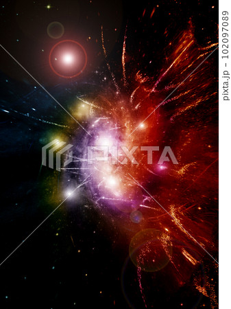 galaxy in a free space. 3D rendering galaxy in a free space. 3D rendering 102097089