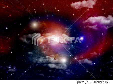 galaxy in a free space. 3D rendering 102097451
