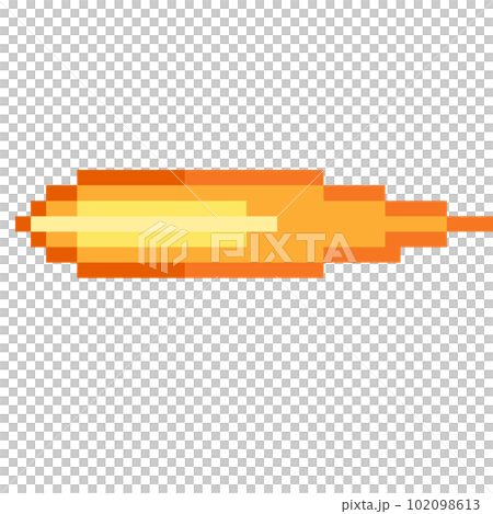 細めの炎のピクセルイラストレーション 102098613