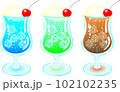 クリームソーダ　メロンソーダ　コーラフロート 102102235