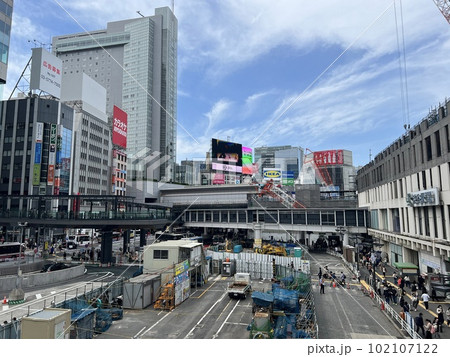 再開発中の渋谷駅前 2023年4月 102107122