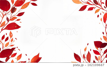 frame with colorflowers and leaves. 102109687