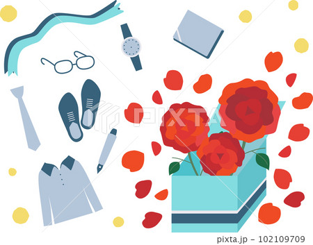 手描き風父の日のギフトイラストセット 102109709