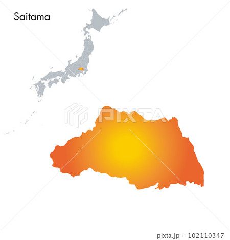 埼玉県と日本列島地図