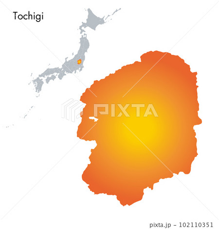 栃木県と日本列島地図