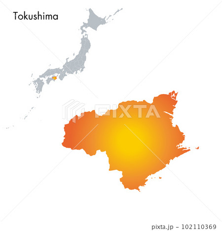 徳島県と日本列島地図