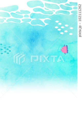 海底の背景素材 海の生き物 海底の背景素材 海の生き物 102111262