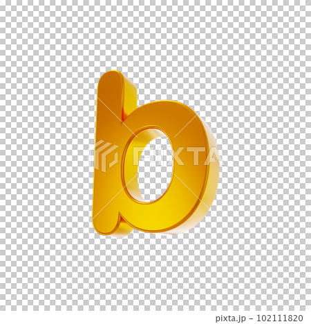 Gold lowercase alphabet 3D letters (tilt angle) - Stock Illustration ...