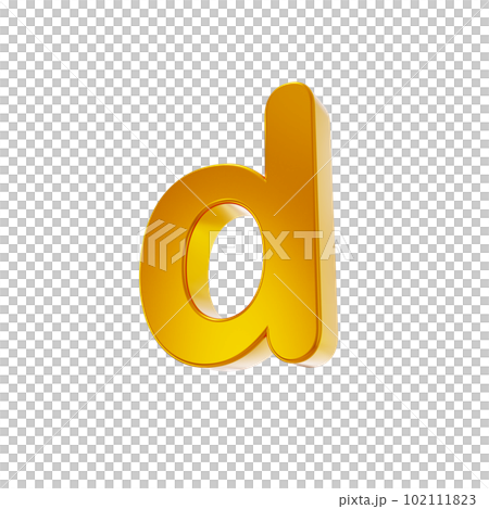 金色小寫字母 3D 字母(傾斜角) 金色小寫字母 3D 字母(傾斜角) 102111823