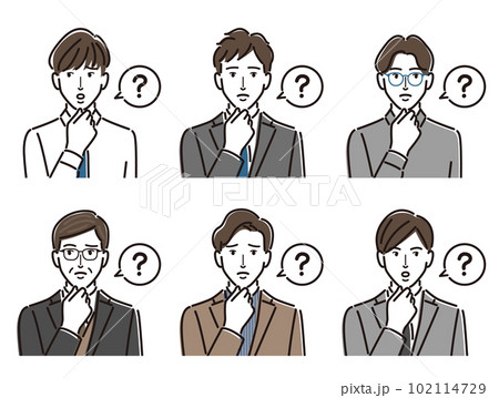 はてなのセリフとビジネスマンのセット	 102114729