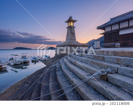 広島_鞆の浦漁港の絶景夜景 広島_鞆の浦漁港の絶景夜景 102118006