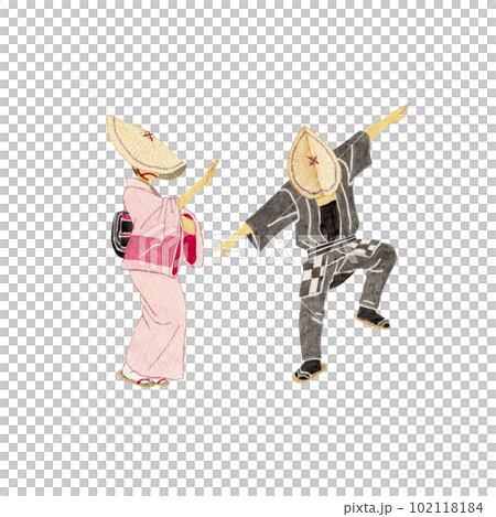 Owara Kaze no Bon 日本節日水彩插圖 102118184