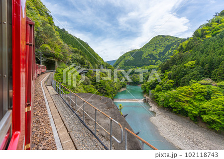 大井川鐵道 絶景 車窓 大井川鐵道 絶景 車窓 102118743