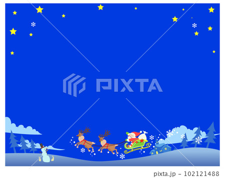 夜空とサンタクロース 夜空とサンタクロース 102121488