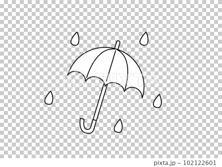 Illustration of a rainy day umbrella Illustration of a rainy day umbrella 102122601