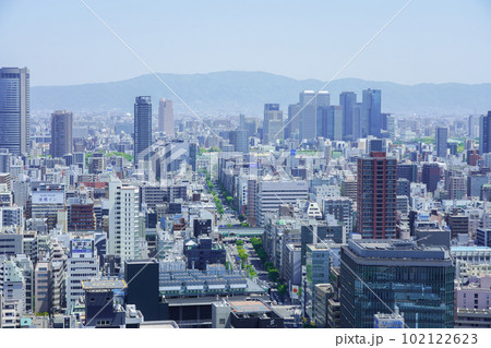 大阪駅前第三ビルから見た大阪市街地 大阪駅前第三ビルから見た大阪市街地 102122623