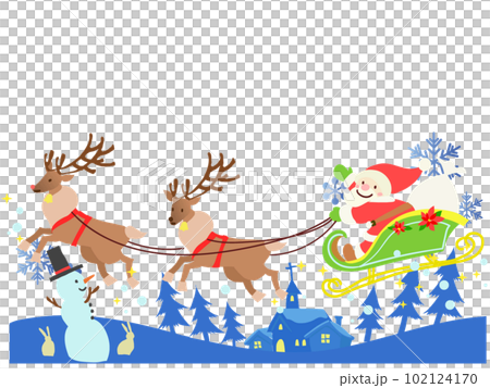 Reindeer and Santa Claus 102124170
