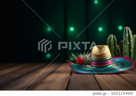 Mexican holiday background. Illustration AI Generative 102125409