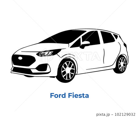 Vector silhouettes, icons of Ford brand cars Vector silhouettes, icons of Ford brand cars 102129032