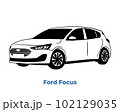Vector silhouettes, icons of Ford brand cars 102129035