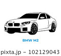 Vector silhouettes, icons of BMW brand cars 102129043