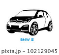 Vector silhouettes, icons of BMW brand cars 102129045