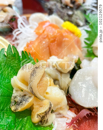 新鮮な貝の刺身盛合せ 新鮮な貝の刺身盛合せ 102129079