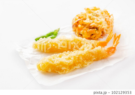 野菜のかき揚げと海老の天ぷら 102129353