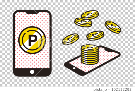 Image of smartphone and points Image of smartphone and points 102132292