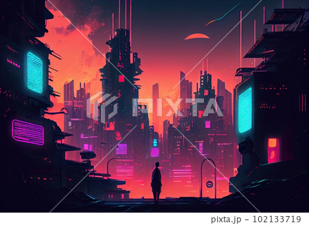 City in virtual reality 102133719