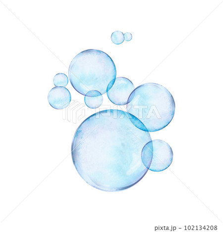 Watercolor Mixer Bloom On White Background Stock Illustration 1643808535