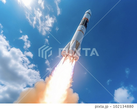 ロケットの発射 AI生成画像 Generative AI ロケットの発射 AI生成画像 Generative AI 102134880