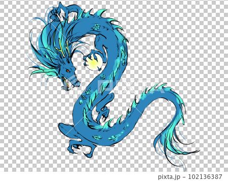 青龍のイラスト素材 [102136387] - PIXTA