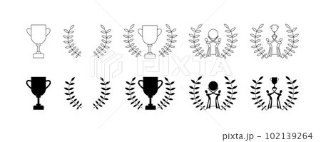 Game winner graphic elements. Vector stock illustration isolated on white background for design web page, print packaging materials, social media template. EPS10 Game winner graphic elements. Vector stock illustration isolated on white background for design web page, print packaging materials, social media template. EPS10 102139264