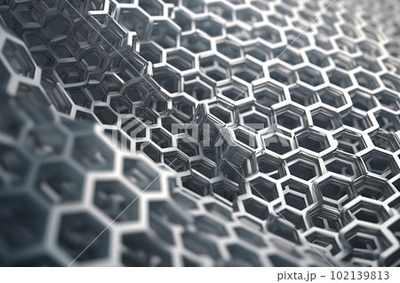 Network connection concept silver honeycomb shiny background. Futuristic Abstract 3D Geometric Background Design Made with Generative Space Illustration AI Scy fi Network connection concept silver honeycomb shiny background. Futuristic Abstract 3D Geometric Background Design Made with Generative Space Illustration AI Scy fi 102139813