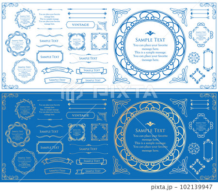 ビンテージやアンティークなフレーム素材」 102139947