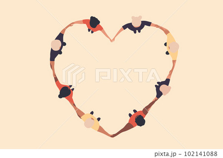 Diversity concept. Group of people standing in a circle. Diversity concept. Group of people standing in a circle. 102141088